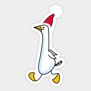 Funny Christmas goose Sticker